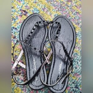 (Moving Sale) Women's black size 7 studded sandals